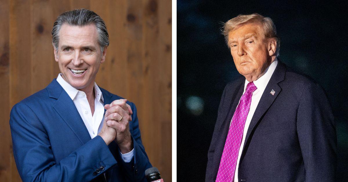 image of Gavin Newsom clapped back at Donald Trump by telling him to take his 'dementia meds.'