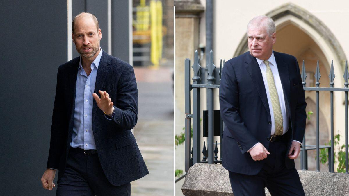 image split of Prince William and prince Andrew