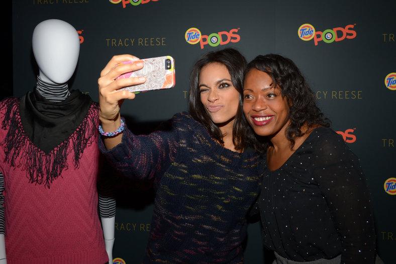 Rosario Dawson wears Tracy Reese for Tide Pods Washable Fashion Look at the designer’s Fashion Week After Party