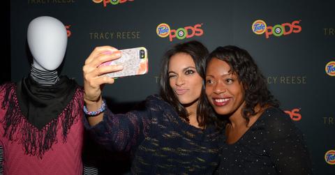 Rosario Dawson wears Tracy Reese for Tide Pods Washable Fashion Look at the designer’s Fashion Week After Party