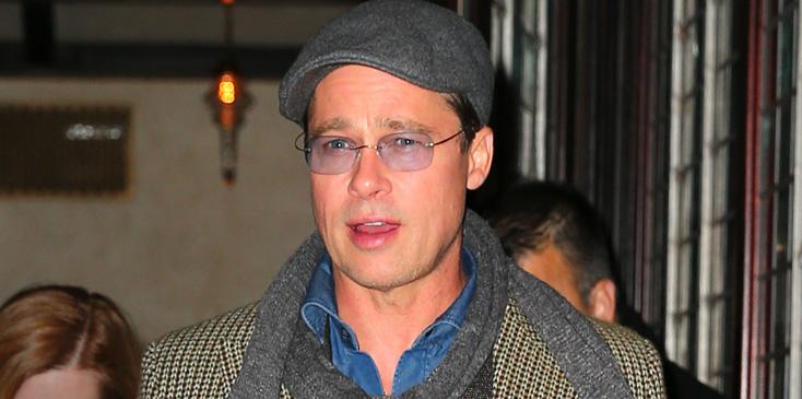 Brad Pitt heads out of his hotel in NYC, to promote his new Film &#8220;The Big Short&#8221;