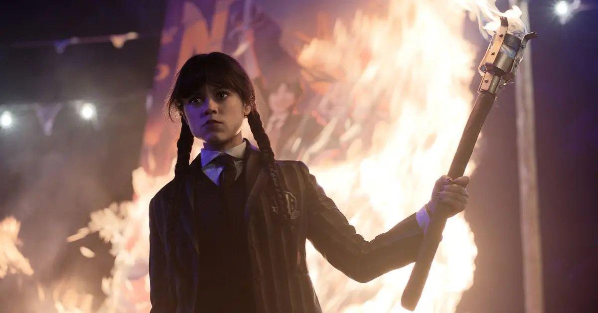 Photo of Jenna Ortega in 'Wednesday.'