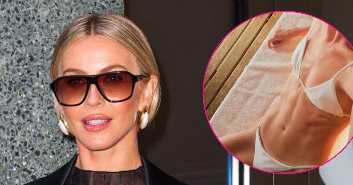 julianne hough flaunts fit physique in white bikini photo