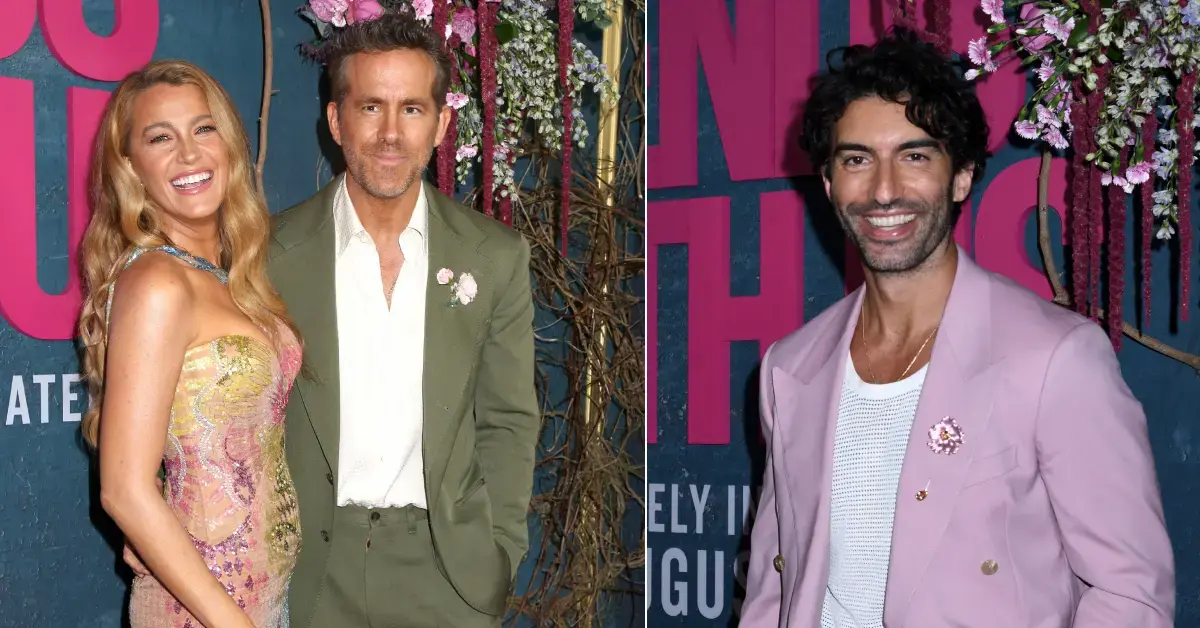 Split photos of Ryan Reynolds and Justin Baldoni