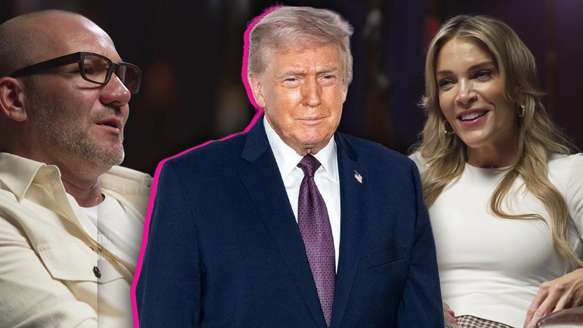 Composite photo Shawn Ryan, Donald Trump and Megyn Kelly