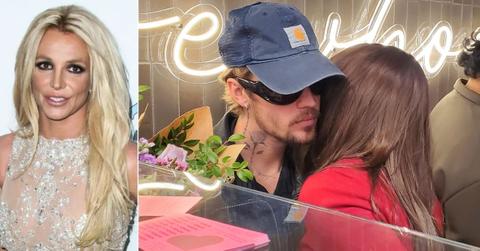 Composite photos of Justin Bieber, Hailey Bieber and Britney Spears