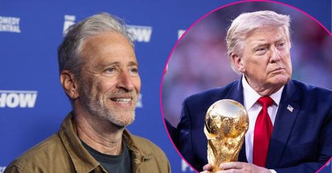 Composite photo of Jon Stewart and Donald Trump.