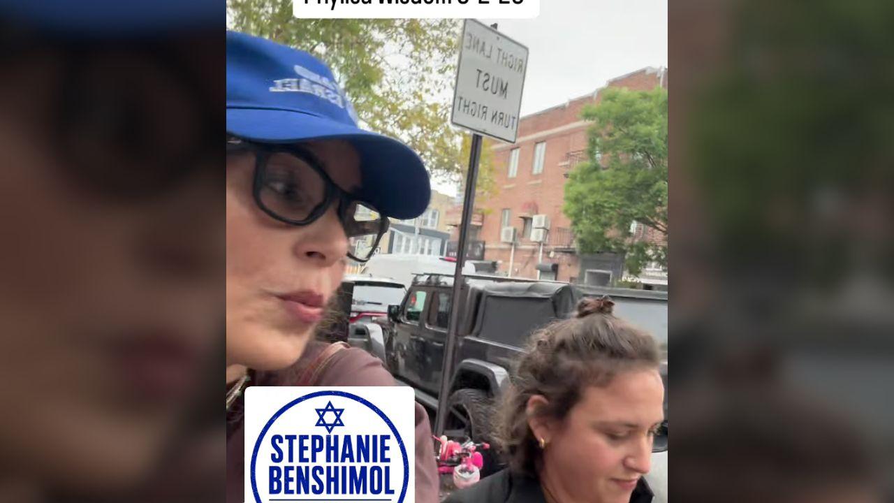 Photo of Benshimol confronted Mamdani aides on the streets of Brooklyn.