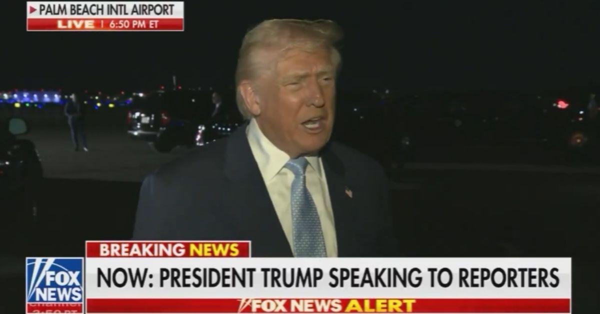 image of Donald Trump avoided answering a question about the Epstein files.