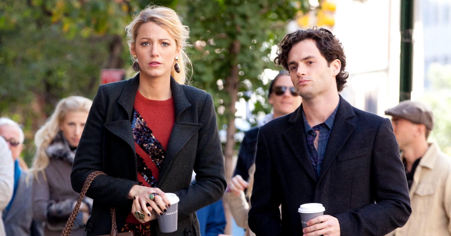 blake lively ripped apart reporter asking penn badgley romance