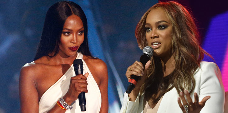 Tyra banks naomi campbell feud fight scared hero