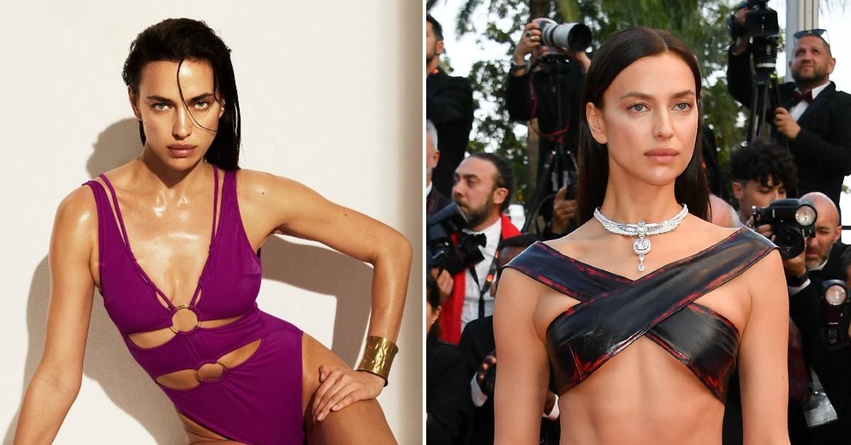 Irina Shayk wore a barely-there leather top at Cannes Festival