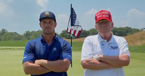 donald trump slammed for appearing on golfer bryson dechambeaus podcast pp