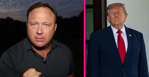Composite photo of Alex Jones and Donald Trump.