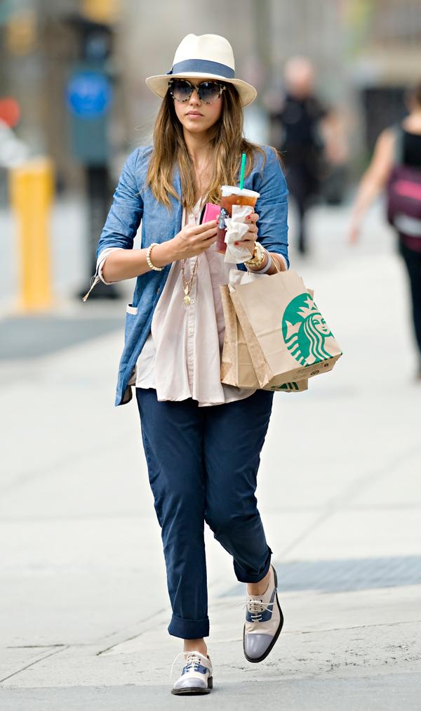 Jessica Alba Chambray