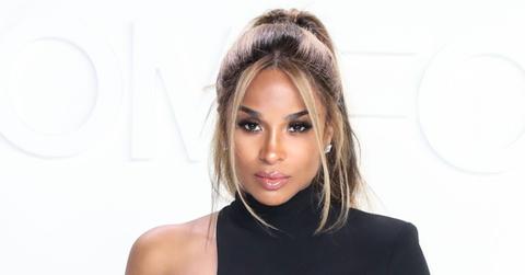 Ciara Wearing a Black Dress