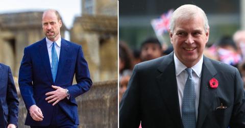 image split of prince William and prince Andrew
