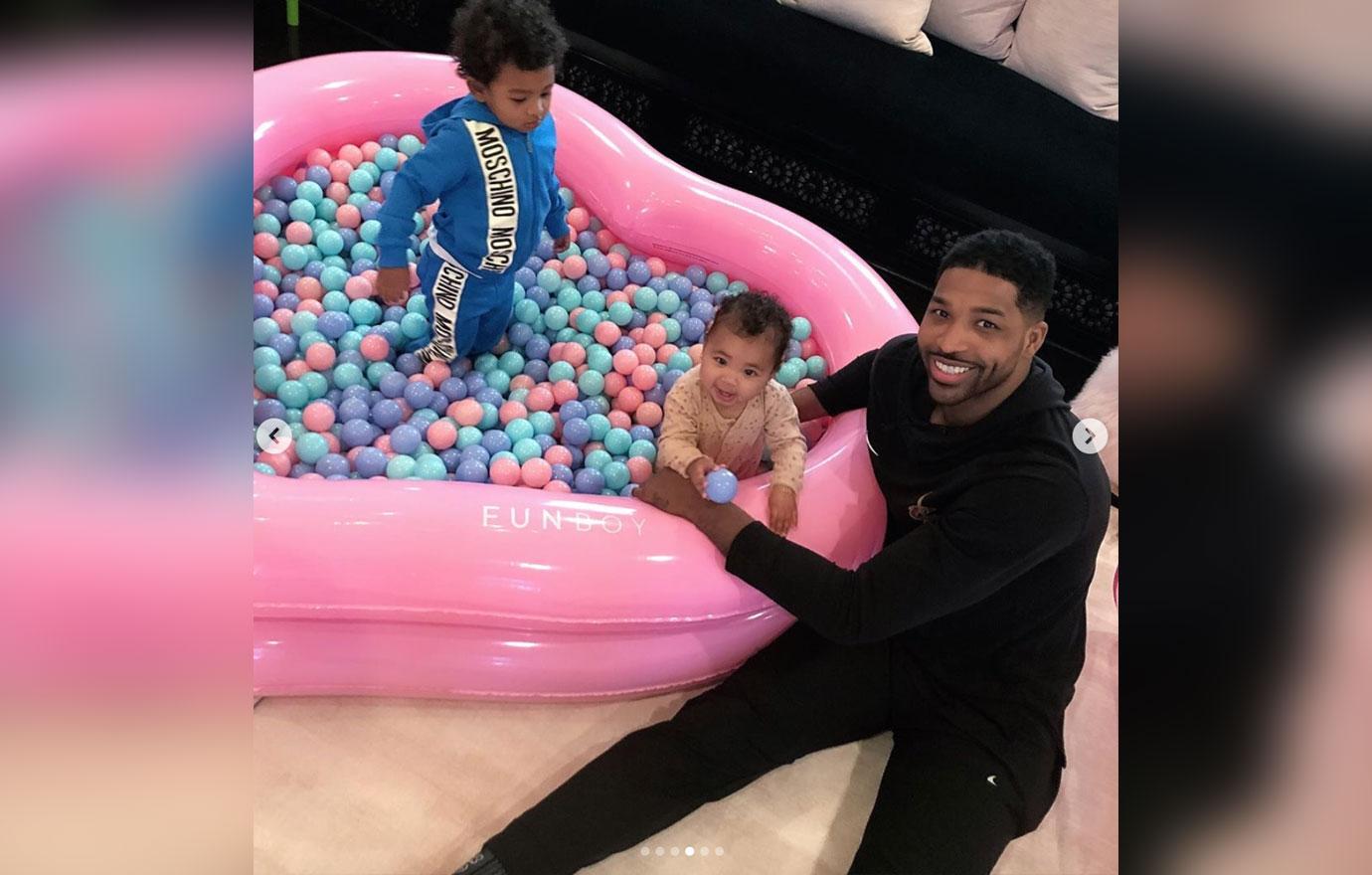 Tristan Thompson With Kids Daughter True Instagram Photo