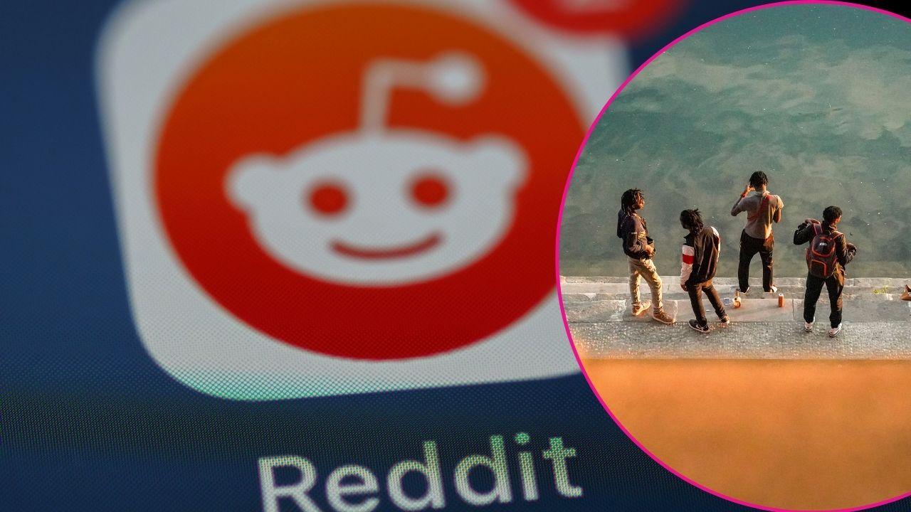 Split image of Reddit and Gen Z