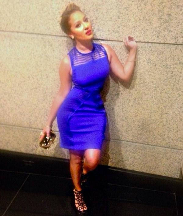 Adrienne bailon blue dress