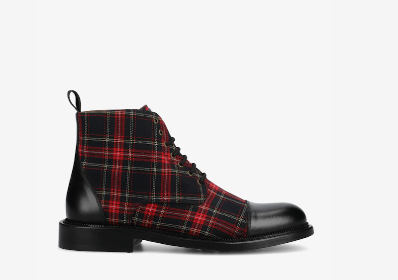 taftthe jack dress boot in red plaid