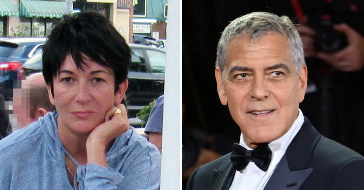 image of Ghislaine Maxwell allegedly bragged about performing a sexual act on George Clooney.