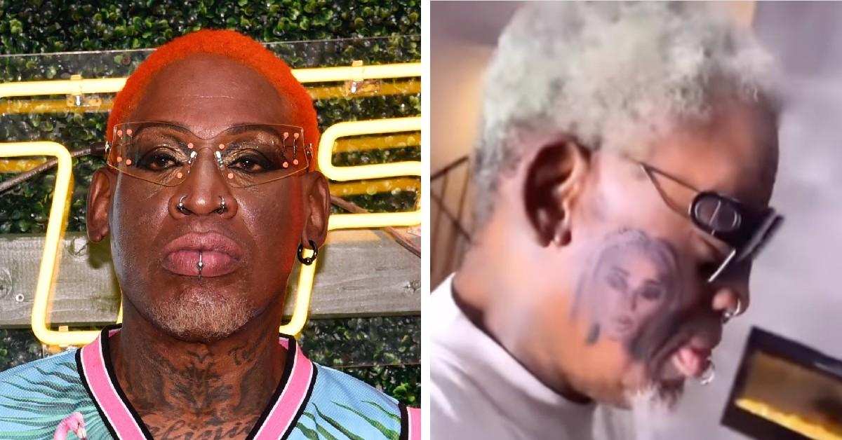 Dennis Rodman Gets Huge Tattoo Of Girlfriend's Face On His Cheek