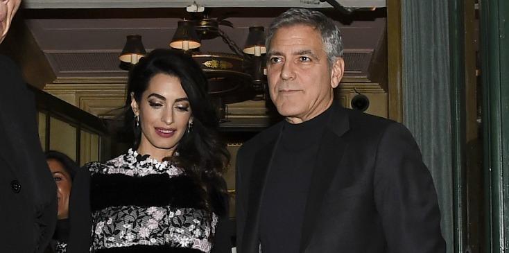 Amal pregnant twins bum george clooney wife h