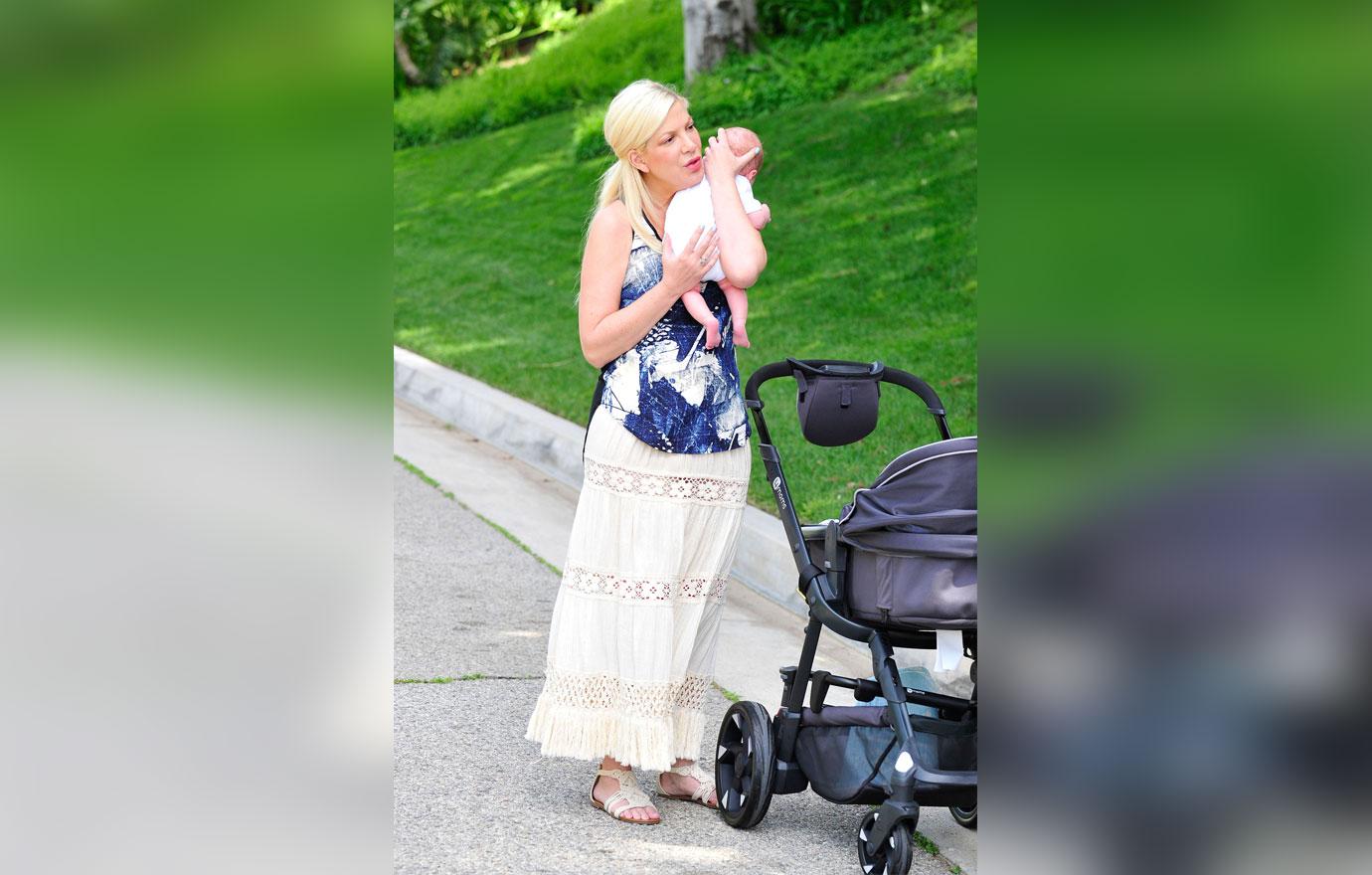 Tori spelling claims son stabbed by nails four seasons hotel 3