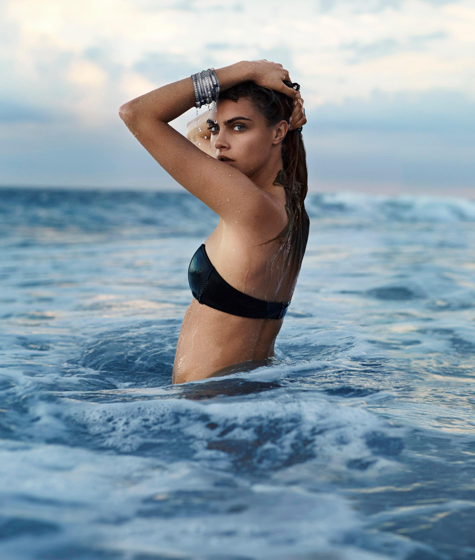 Cara Delevingne strips for John Hardy