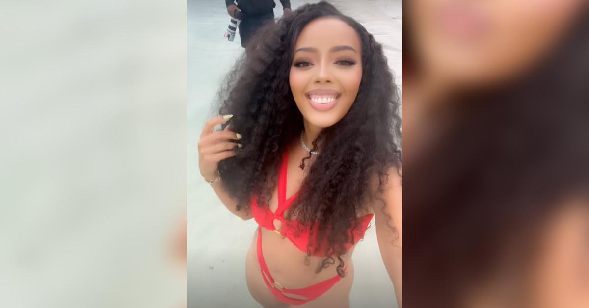 angela simmons hips red bikini weight loss photos