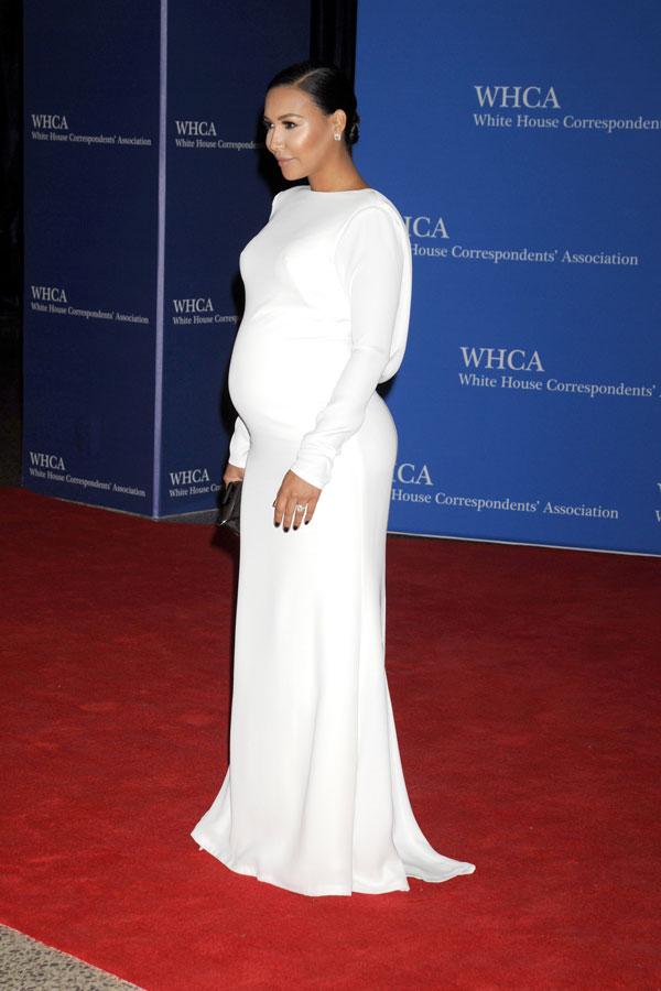 Naya rivera baby bump white house correspondence dinner splash