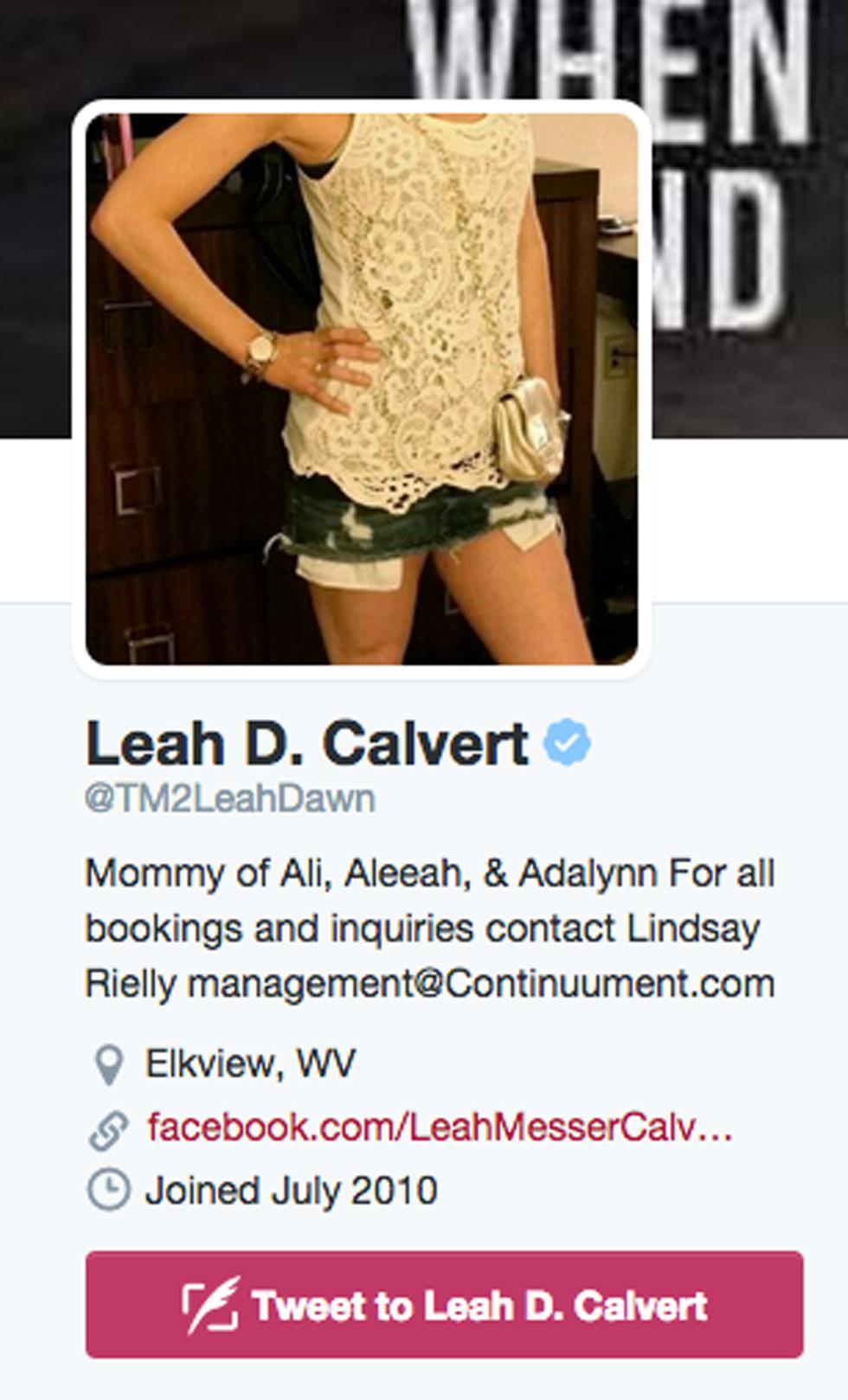 Leah calvert twitter bio