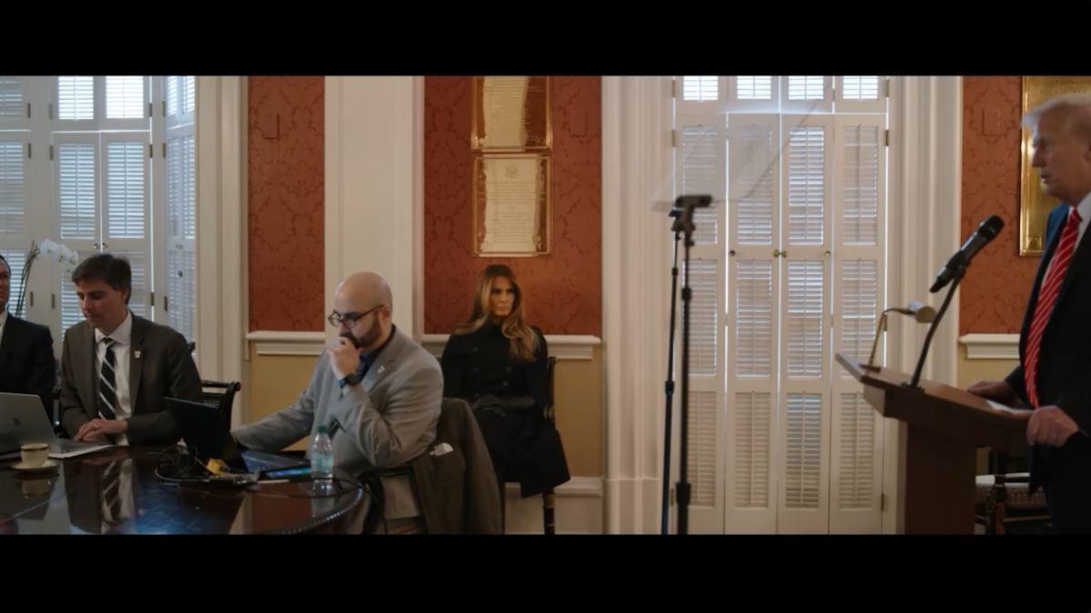 image of The film shows her supporting her husband but appearing emotionally distant.