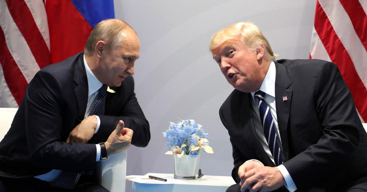 Image of Donald Trump is attempting to have Vladimir Putin agree to a peace deal.