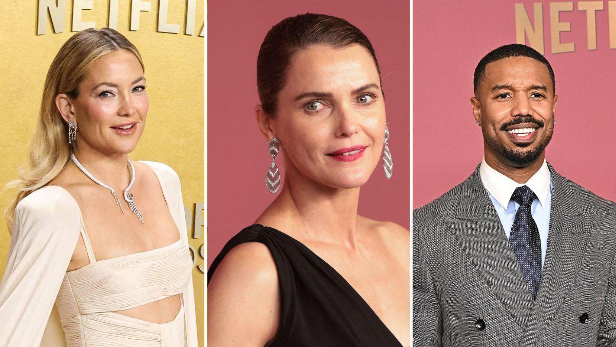 Composite photo of Kate Hudson, Keri Russell and Michael B. Jordan.