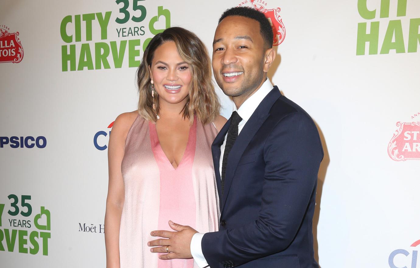 Pregnant Chrissy Teigen and John Legend