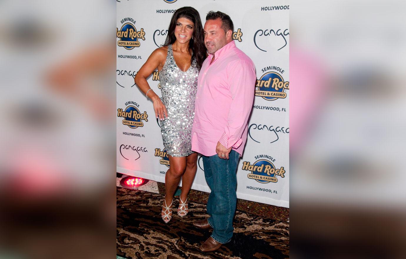 Joe Giudice Wearing Pink Button Down Shirt