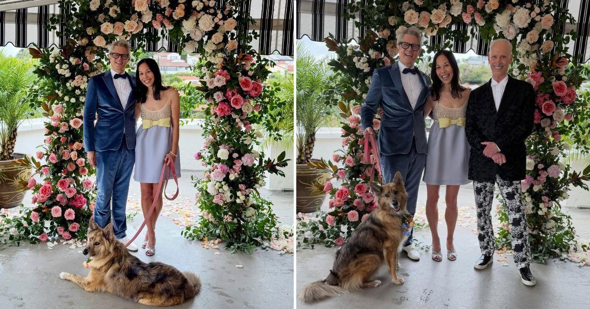 Photo of Emily Ting went the nontraditional route with her wedding look.