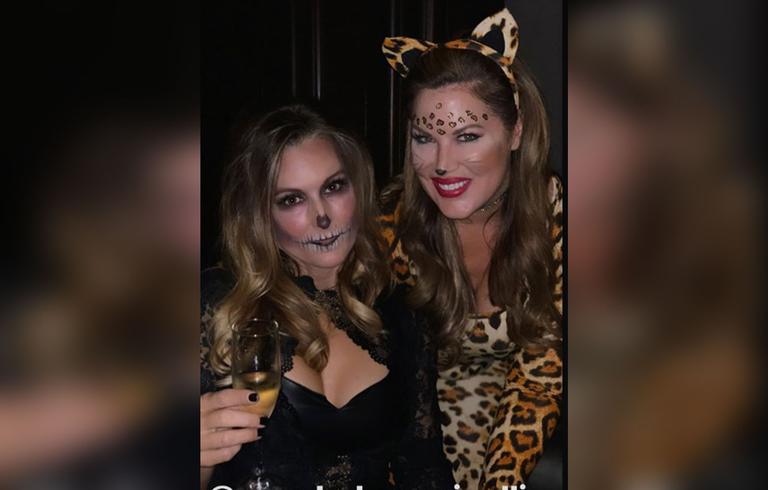 Emily Simpson Shows Off Slimmer Body In Catsuit For Halloween