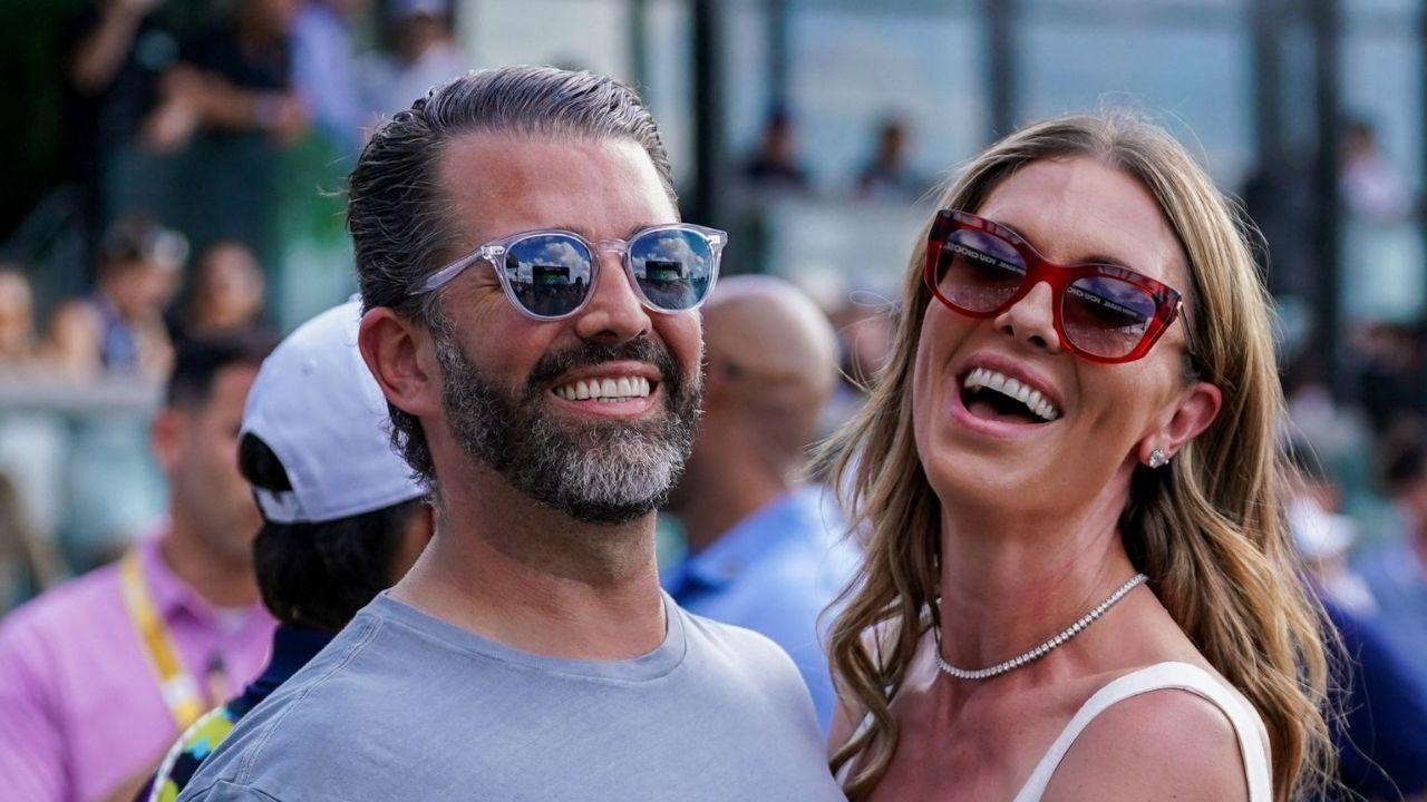 image of Donald Trump Jr. and Kimberly Guilfoyle ended their four-year engagement in 2024, and he later married socialite Bettina.