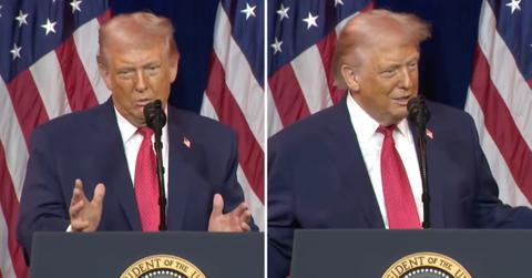 Two photos of Donald Trump