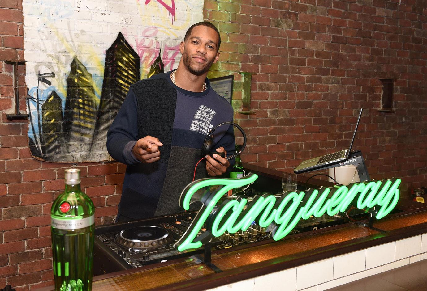 Victor Cruz at the Tanqueray No. TEN Gin &amp; Juice Brunch