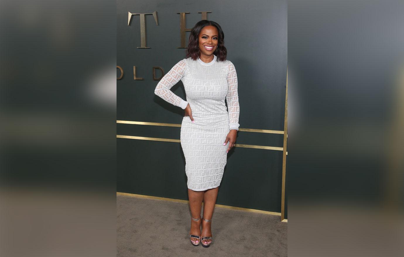 Kandi Burruss In White Dress On Red Carpet