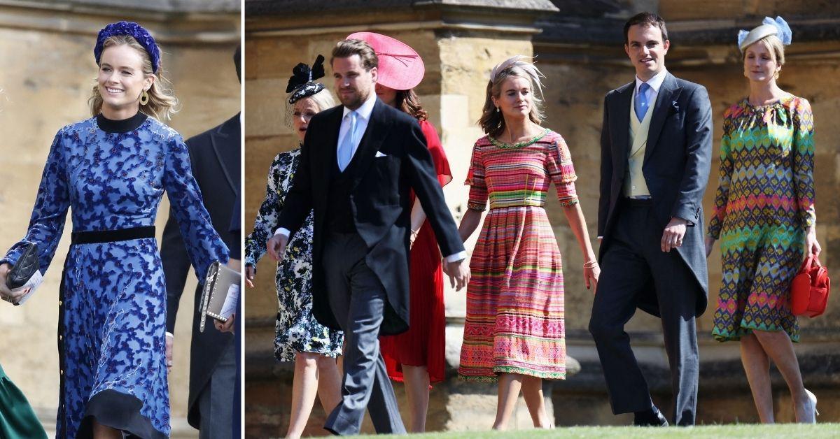 Composite photos of Cressida Bonas attending royal weddings