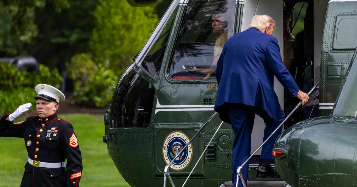 donald trump trips stairs air force one video president joe biden