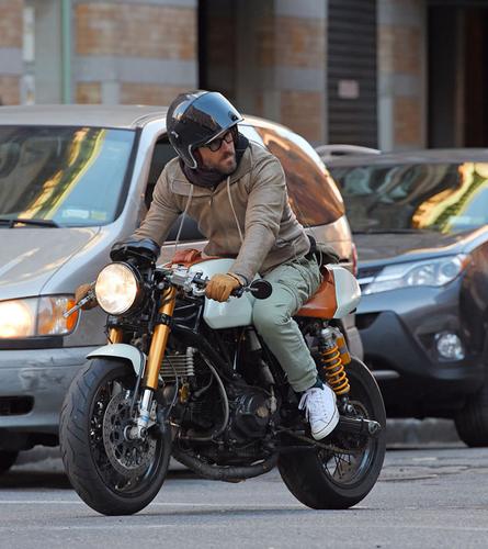 Dad-To-Be Ryan Reynolds Rides A Motorcycle Around NYC