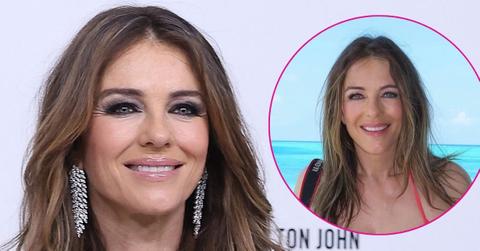 elizabeth hurley red bikini getaway photos