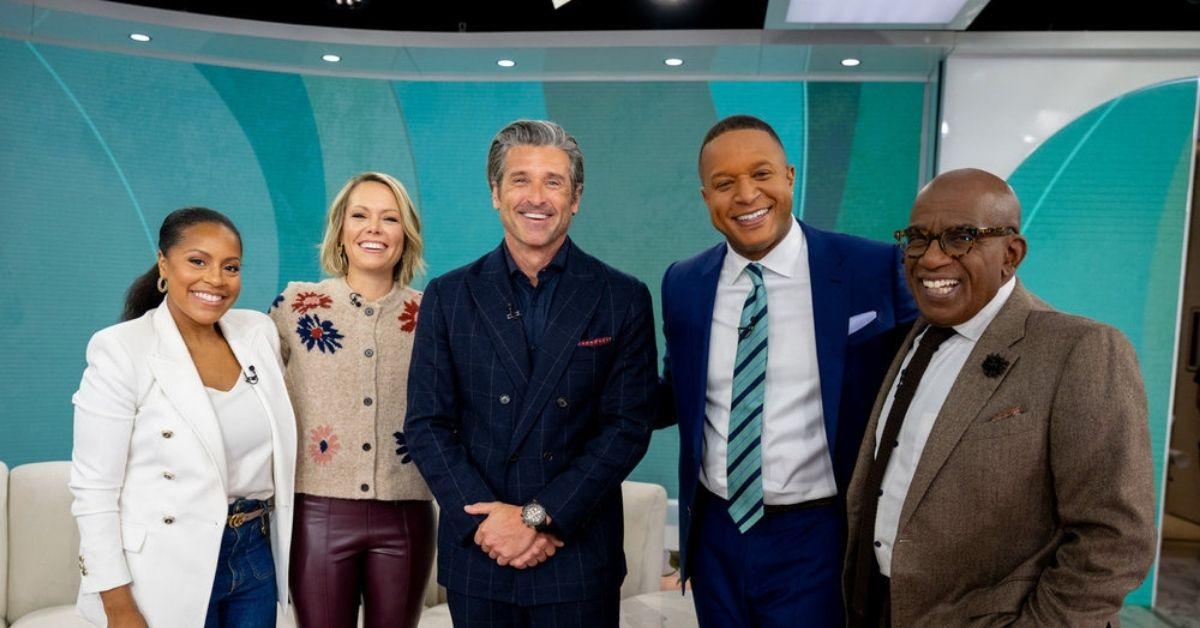 Photo of Sheinelle Jones, Dylan Dreyer, Patrick Dempsey. Craig Melvin and Al Roker