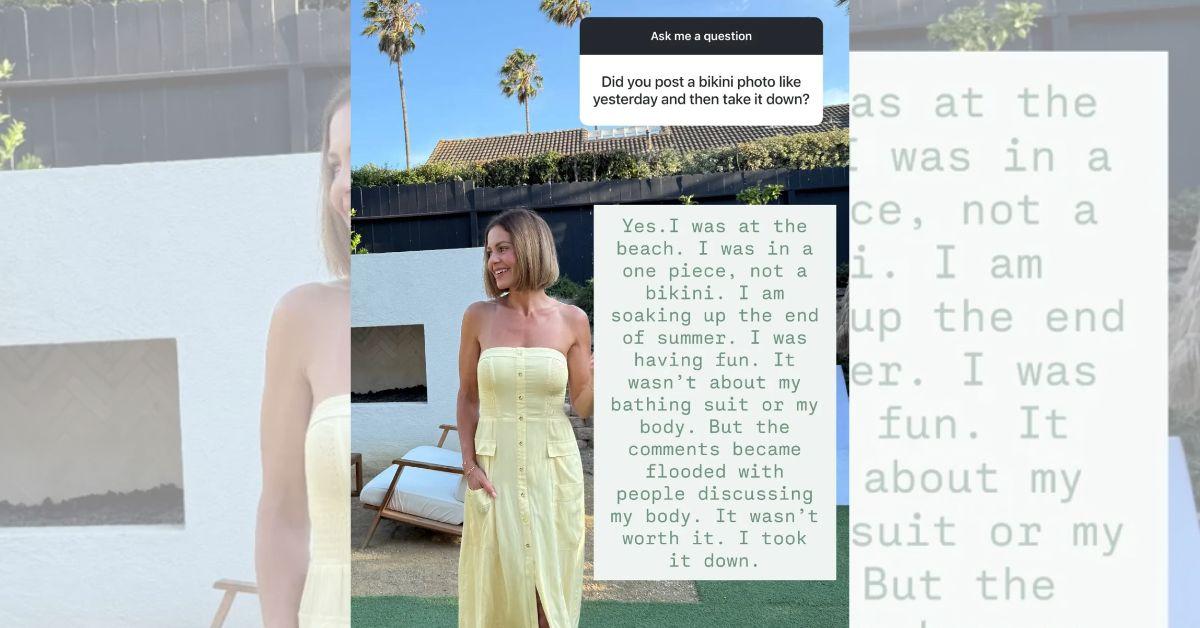 photo of The 'Full House' star said reading hateful comments wasn't 'worth' keeping the photo online